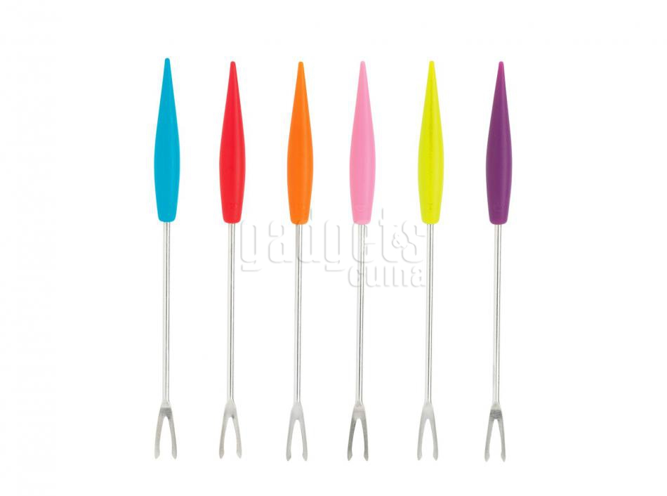 Tenedores para fondue queso colors x6 Gadgets & Cuina