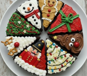 cake en porciones navidenas