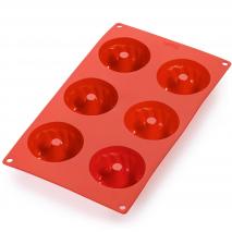 Molde mini savarin 6 cav x90 ml rojo