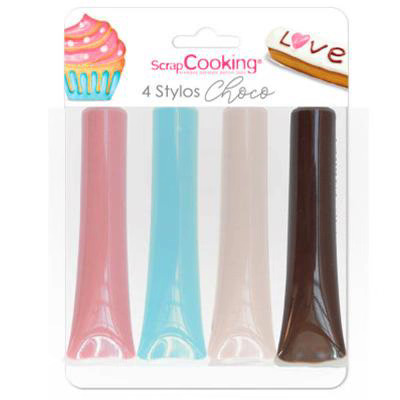 Set 4 tubs decoraci� xocolata i icing