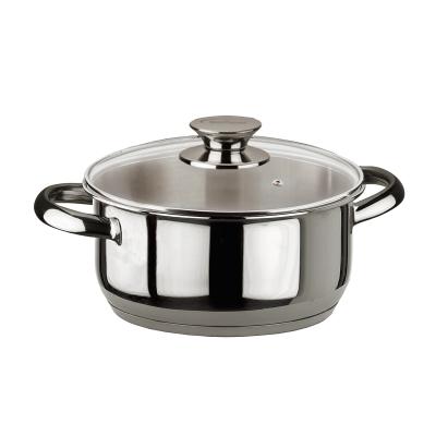Cacerola acero Inoxibar Ecco con tapa cristal