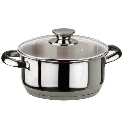 Cacerola acero Inoxibar Ecco con tapa cristal