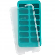 Molde cubitos con tapa x14 rectangular turquesa