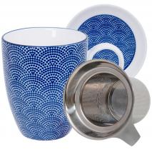 Set mug con filtro Nippon Blue dots