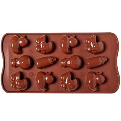 Motllo bombons silicona animalets pascua x 12 cav