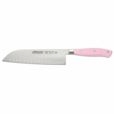 Ganivet santoku forjat Arcos Riviera 18 cm rosa
