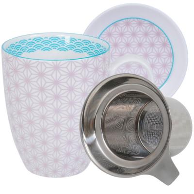 Set taza mug t con filtro y tapa Wave