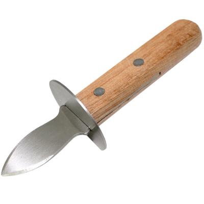 Ganivet per a ostres amb base fusta