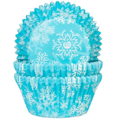 Paper cupcakes blau cristall i neu 50 unitats