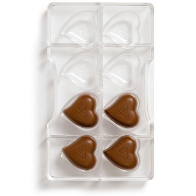 Motllo policarbonat per bombons Cor x8