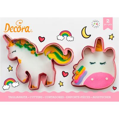 Set 2 talladors galetes pl�stic Unicornis