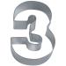 Tallador galetes n�mero "3" 6,5 cm