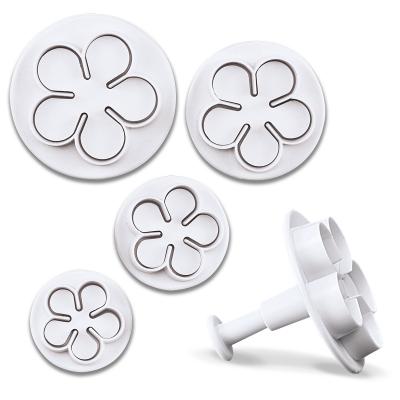 Set 4 talladors fondant amb expulsor roses