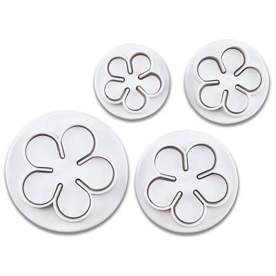 Set 4 talladors fondant amb expulsor roses