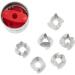 Set 7 talladors galetes rod� Linzer