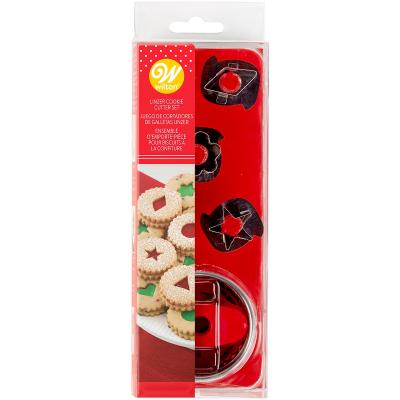 Set 7 talladors galetes rod� Linzer
