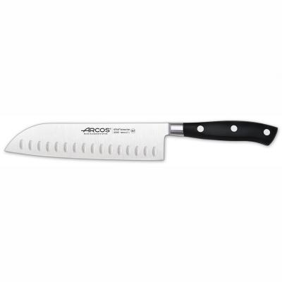 Ganivet santoku 18 cm forjat Arcos Riviera negre