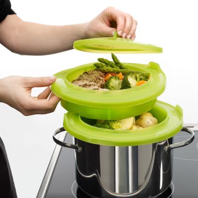 Vaporera silicona Lekue 2 pisos