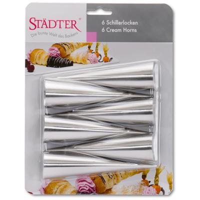 Set 6 cucurutxus crema 14 cm inox.