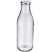 Botella zumos y leche cristal con tapa