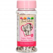 Sprinkles corazones de azucar 80g plata metalizada