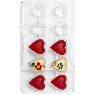 Motllo policarbonat per bombons Cor x10