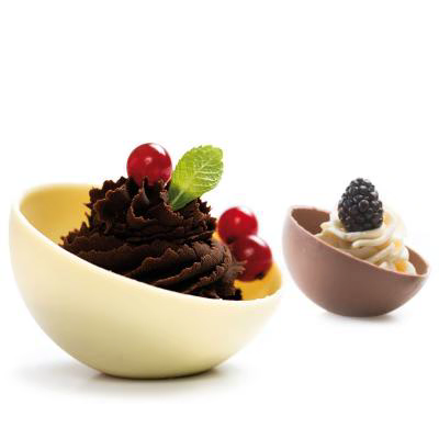 Motllo policarbonat  xocolata semiesfera base