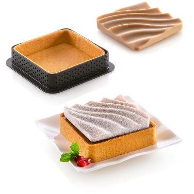 Motllo silicona Kit Tarta Sand x6 8x8 cm