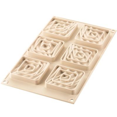 Motllo silicona Kit Tarta Sand x6 8x8 cm