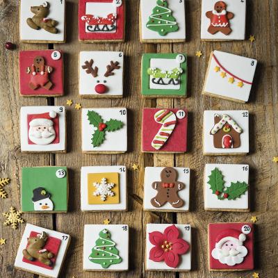 Set 6 decoracions de sucre Pare Noel