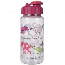 Botella agua con pajita Elefantes