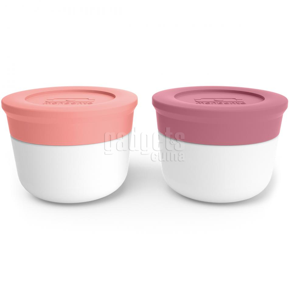 Set 2 pots condiments Bento Flamingo/blush Gadgets & Cuina