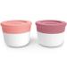 Set 2 pots condiments Bento Flamingo/blush