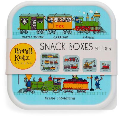Set 4 fiambreras snack Trens