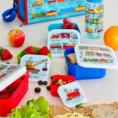Set 4 fiambreras snack Trens