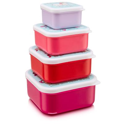 Set 4 fiambreras snack Unicorns