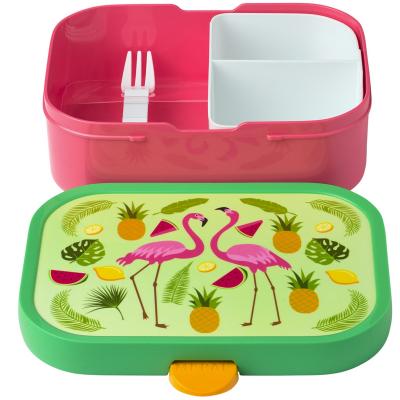 Fiambrera mitjana Lunchbox tropical flamingo