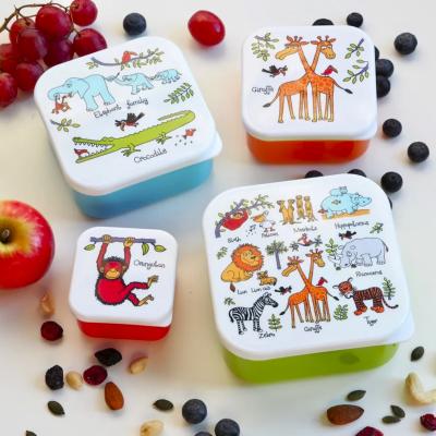 Set 4 fiambreras snack Jungla