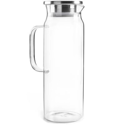 Jarra agua nevera cristal con tapa acero