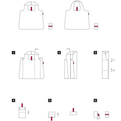 Bossa compra plegable shopper Paisley ruby