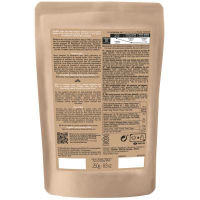 Cobertura xocolata negra Valrhona Caraibe 66% 250g