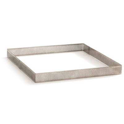 Quadrat rebosteria perforat inox 15x15x2 cm