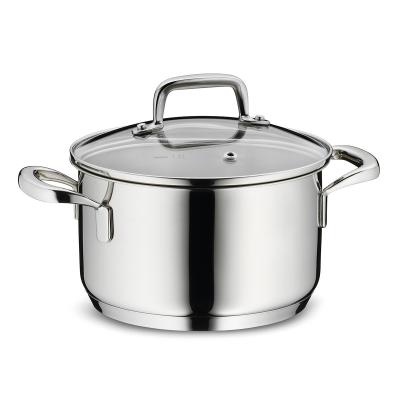 Olla acer 18/10 amb tapa vidre Flavoria