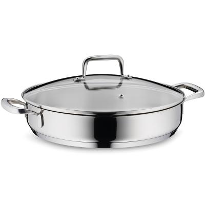 Cassola acer amb tapa vidre Flavoria 28 cm