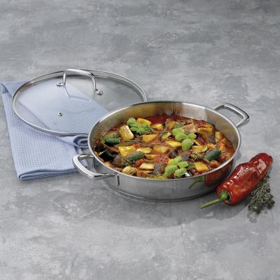 Cassola acer amb tapa vidre Flavoria 28 cm