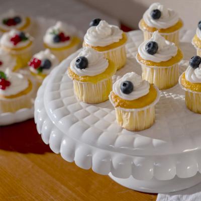Expositor pastissos alat campana Tiffany blanc