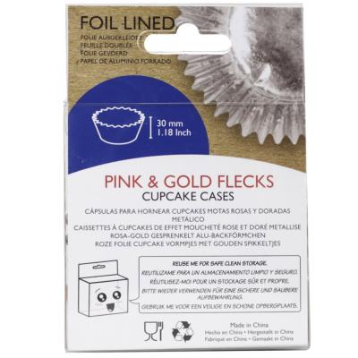 Paper cupcakes metal.litzats x30 taques rosa or