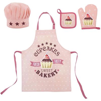 Set davantal de cuina infantil 100% cot� Cupcakes