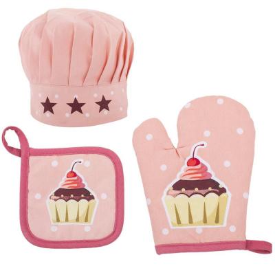 Set davantal de cuina infantil 100% cot� Cupcakes