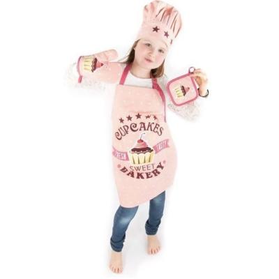Set davantal de cuina infantil 100% cot� Cupcakes